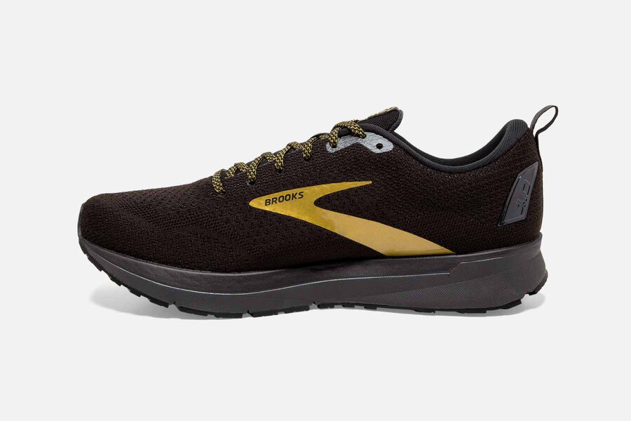 Brooks Israel Revel 4 Road Running Shoes Mens - Black/Gold - BIR-952768